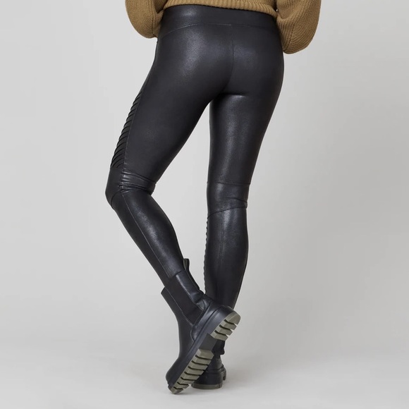 Spanx Faux Leather Moto Leggings - Picture 2 of 9